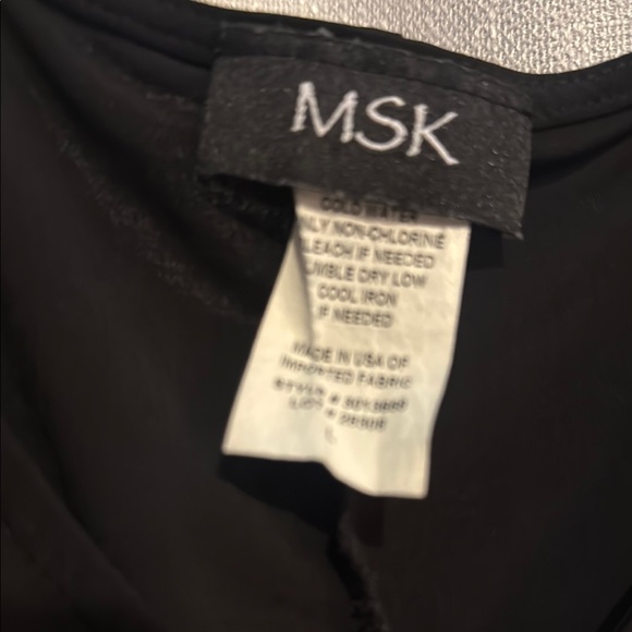 MSK Black Cocktail Sheath Dress with Cold Shoulder - Picture 5 of 5